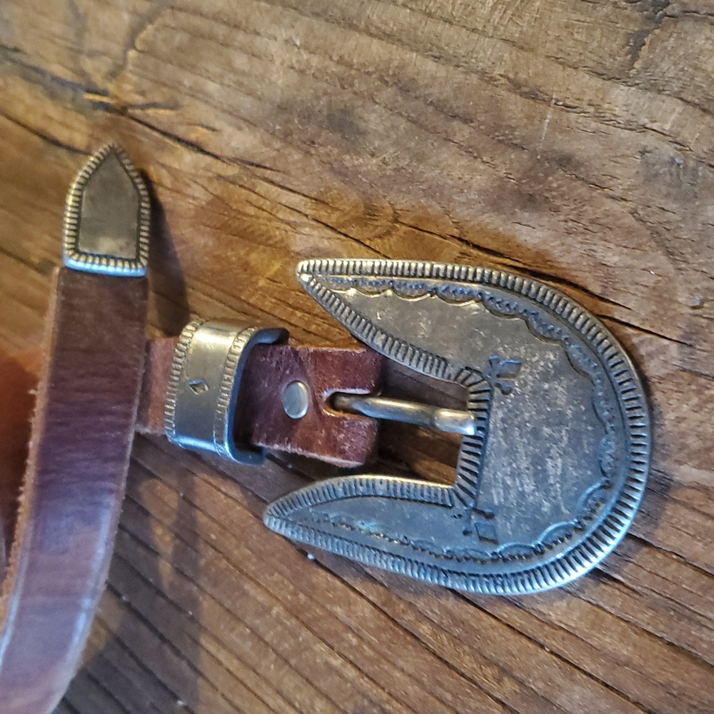 Banana Republic Safari &Travel Clothing Brown Leather Western Belt - Picture 2 of 8